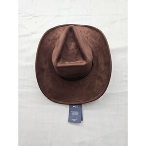 Target Brown Faux Suede Cowboy Hat Western Concho Band Adjustable S/M NEW